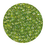 Rocailles-Perlen, 4 mm, 14 g, Pistazie Glnzend