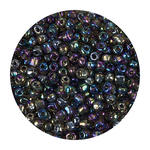 Rocailles-Perlen, 4 mm, 14 g, Oliv Regenbogen