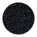 Rocailles-Perlen, 3,1 mm, 14 g, Schwarz
