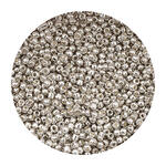 Rocailles-Perlen, 2 mm, 14 g, Silber Metallic