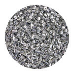 Rocailles-Perlen 2Cut, 2 mm, 14 g, Silber Metallic