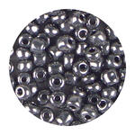 Rocailles-Perlen, 4 mm, 14 g, Altsilber