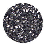 Rocailles-Perlen 2Cut, 2 mm, 14 g, Altsilber