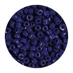 Rocailles-Perlen, 4 mm, 14 g, Dunkelblau Opak