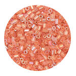 Rocailles-Perlen 2Cut, 2 mm, 14 g, Orange Transparent Matt