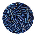 Rocailles-Perlen Stbchen, 6,75 mm, 14 g, Royalblau