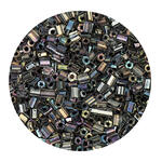 Rocailles-Perlen 2Cut, 2 mm, 14 g, Lila Transparent