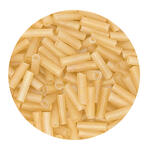 Rocailles-Perlen Stbchen, 6,75 mm, 14 g, Beige Irisierend Matt