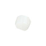 Glasschliff-Kandis Perle, 6 mm, 12 Stk, Weiß Milchig