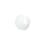 Glasschliff-Kandis Perle, 6 mm, 12 Stk, Weiß Opak