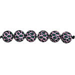 Kunststoff-Perlen Acid Leo, rund, 16 mm, 6 Stk, Rosa