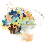 Konfetti Blten mit Metallic-Folie, Blau Mix, 20 g