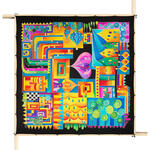 Gutta-Tuch 90x90, Pong� 08, Motiv Oriental