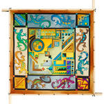 Gutta-Tuch 90x90, Pong� 08, Motiv Bali