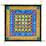 Gutta-Tuch 90x90, Pong� 08, Motiv Mosaique