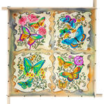 Gutta-Tuch 90x90, Pong� 08, Motiv Flutter