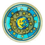 Gutta-Seiden-Fensterbild 20cm, Pong� 08, Lullaby