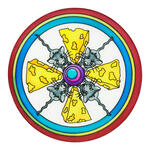 Gutta-Fensterbild 20cm Pong� 08 Mice'n cheese