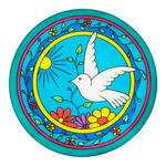 Gutta-Fensterbild 20cm, Pong� 08, Birdy