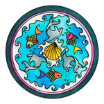 Gutta-Fensterbild 20cm, Pong� 08, Dolphins