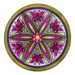 Gutta-Fensterbild 20cm, Pong� 08, Butterfly