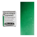 Akademie-Aquarellfarbe 1/2 Napf, Permanentgrün