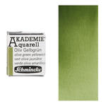 Akademie-Aquarellfarbe 1/2 Napf, Oliv Gelbgrün