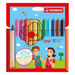 STABILO Filzstift Cappi, mit Kappenring, 12er Etui