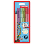STABILO Pen 68, Premium-Filzstift, 8er Etui neue Farben