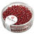 Rocailles, 2,6 mm ø, mit Silbereinzug, 16g, rot