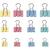 Foldback Klammer, Gro�pack 30 St�ck sortiert, Breite 15-19-25 mm, Pastellfarben