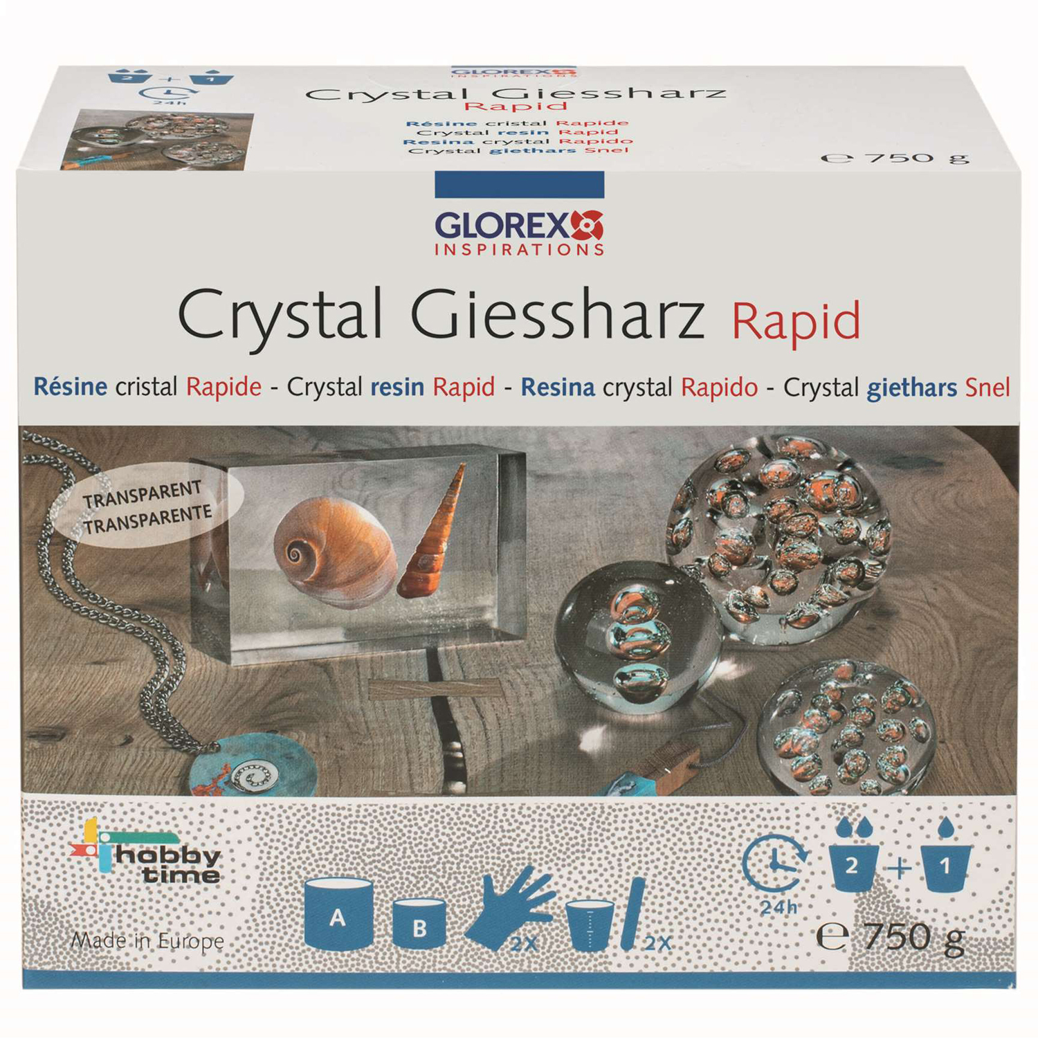 Glorex Resin Crystal Gießharz, 750 g