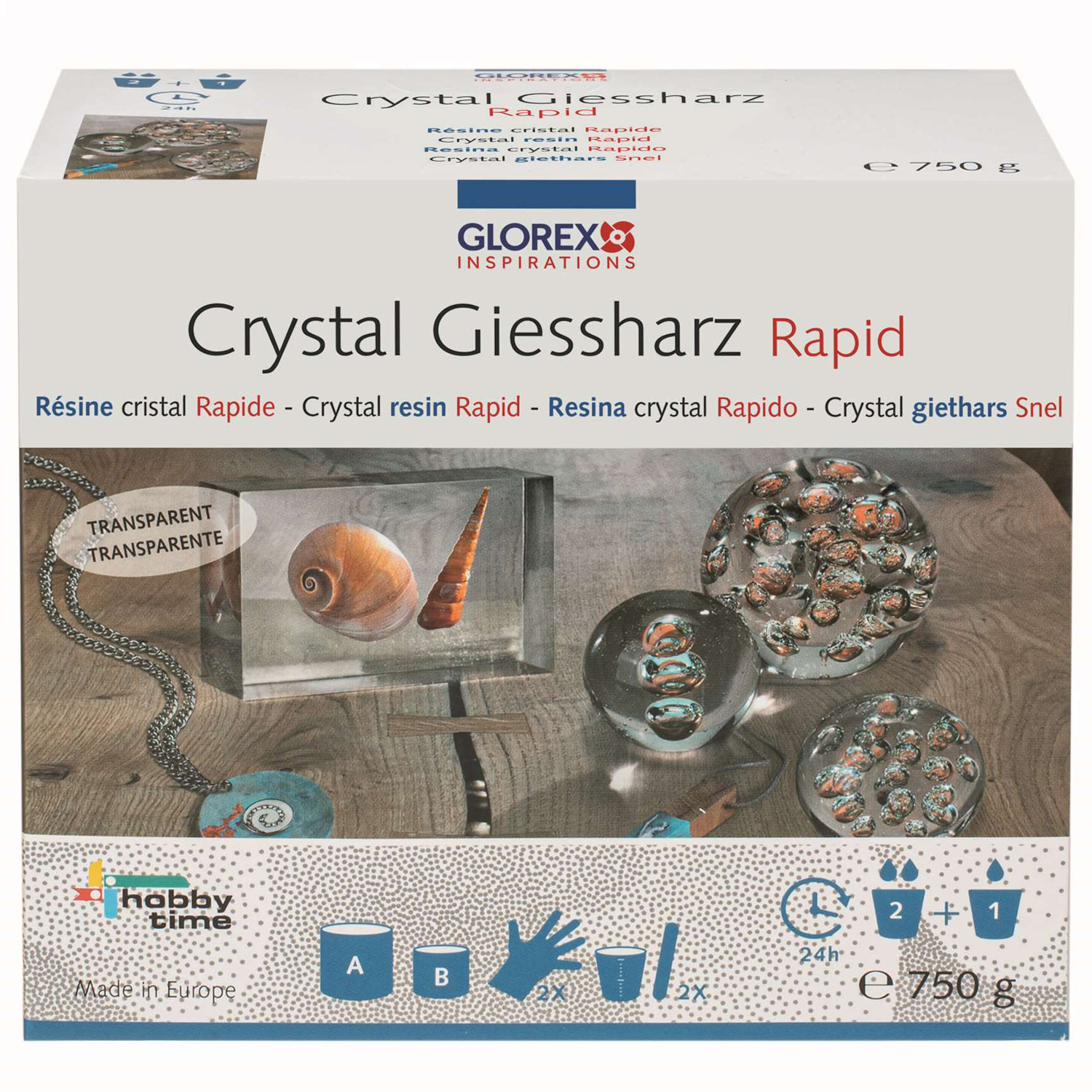 Glorex Resin Crystal Gieharz, 750 g