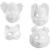 Masken - Sortiment in 4 Designs, 12 Stk. - Papierpulp-Masken Tiere, 12 Stück