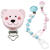 SALE Schnulli-Ketten-Clip Br, Ros, 37x30x12mm, 1 Stk.
