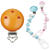 SALE Schnulli-Ketten-Clip, Aprikot, 37x11,5mm, 1 Stk. - Clip Apricot