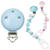 SALE Schnulli-Ketten-Clip, Hellblau, 37x11,5mm, 1 Stk. - Clip Hellblau