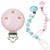 SALE Schnulli-Ketten-Clip, Ros, 37x11,5mm, 1 Stk. - Clip Ros