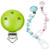 SALE Schnulli-Ketten-Clip, Apfelgrn, 37x11,5mm, 1 Stk. - Clip Apfelgrn