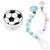 SALE Schnull- Fuball, Wei/Schwarz, 20x10mm, 4 Stk.
