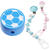 SALE Schnulli-Fuball, Blau/Wei, 20x10mm, 4 Stk. - Fuball Blau/Wei