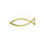 SALE Klebemotiv: Fisch, Bogen 10x24,5 cm, gold - Klebemotiv Fisch