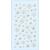 NEU SOFTY 3-D Sticker / Aufkleber, Eiskristall / Schneeflocke, silber, 1 Bogen