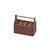 NEU Miniatur Werkzeugbox leer, braun, 4,6 x 2,4 x 4 cm