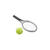 NEU Miniatur Tennisschläger mit Ball, Polyresin, 3,5 x 9 cm - Mini Tennisschläger
