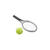 NEU Miniatur Tennisschlger mit Ball, Polyresin, 3,5 x 9 cm