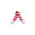 NEU Miniatur Schal gestrickt, 2 Stück, rot-weiß, ca. 15 cm - Mini Schal