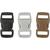 Klickverschluss, L�nge 29mm, Breite 15mm, Lochgr��e 3x11mm, Schwarz, Braun, Grau, 100 St�ck Bild 4