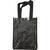 Tasche mit Front aus Kunststoff, 30x23x7 cm, Schwarz