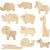 Holztiere, Bauernhof und Safari, H�he 3-14,5 cm, Dicke 2 cm, 44 St�ck Bild 3